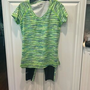 Under Armour workout outfit -small pant and medium top